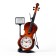 Clock - alarm clock "Trushing with a puppeter", discrete move, d -6.5 cm, 17 x 10 cm, aa