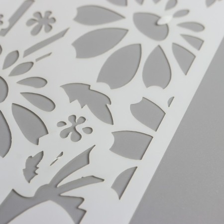The stencil plastic "Chamomile" 17x9.8 cm-1