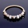 Bracelet with Mardgeri rhinestones, white color in gold, d = 6.5 cm