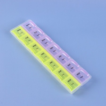 Airman - Organizer "Week", English letters, 21 × 6 × 2 cm, morning/evening, 14 sections, color mix-2