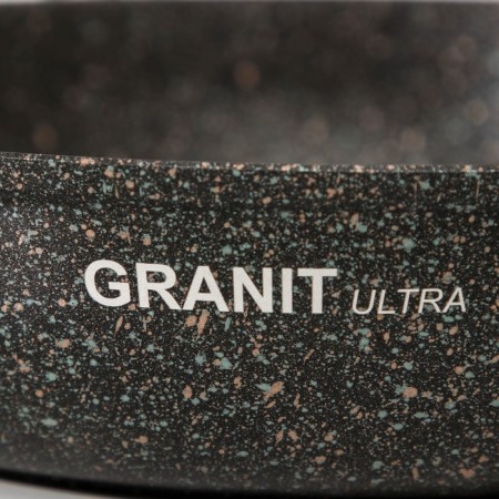 Granit Ultra Original pan, D = 28 cm, removable handle, anti -stick coating, black color-7