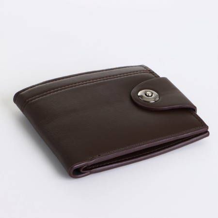 Male purse on a magnet, brown color-3