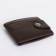 Male purse on a magnet, brown color