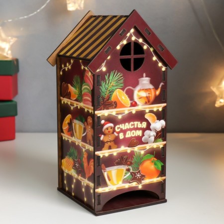 New Year's tea house "Shelves. Gingerbreads" 20x10.5x9.5 cm