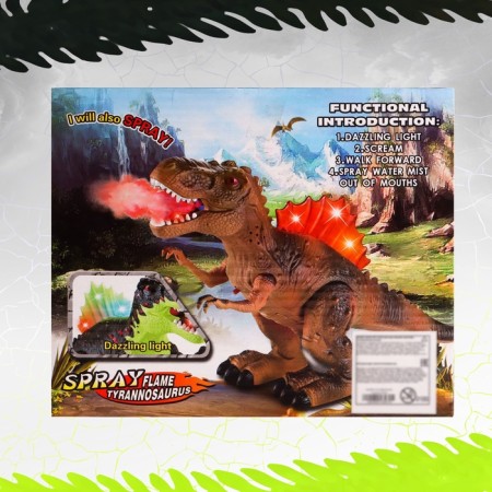 Rex dinosaur, smoke effect, light and sound, works from batteries-4