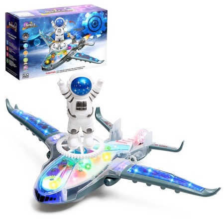 The gear aircraft, light and sound, works from batteries