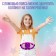 Musical microphone with a column, sound, light, purple color