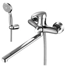 Lemark Linara LM0451C bath mixer, with a flat surge 300 mm, color chromium