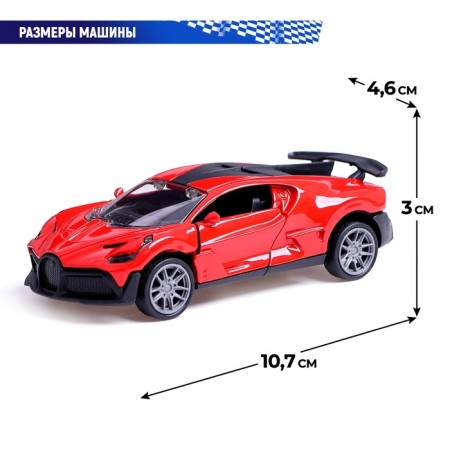 Autograd Metal Metal "coupe", 1:36, inertia, doors open, red color-2
