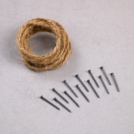 Gift box "Banderah" Wooden with nails and rope 20 × 16 × 15 cm-2