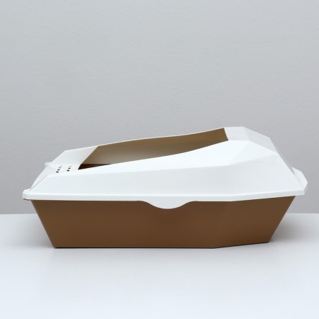 Cata toilet curly with an side with a scoop, 54 x 38 x 20 cm, white-brown-1