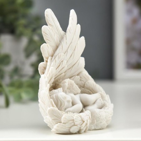 Suvenir Polystone "Snowty angel baby sleeping in wings" 8.5x7x4 cm-2