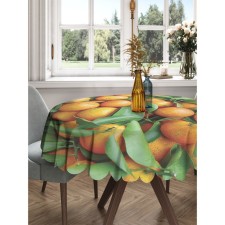 The tablecloth “Citrusian mood”, round, Saten, d = 150 cm