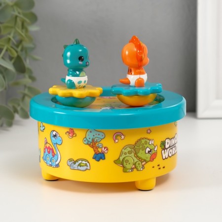 Souvenir Musical Mechanical Magnetic "Dinosaurs" 12.2x12.2x11.5 cm-2