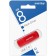 Flash drive Smartbuy 008Gb2SCR, 8 GB, USB2.0, th Up 15 MB/s, PBU up to 12 Mb/s, red