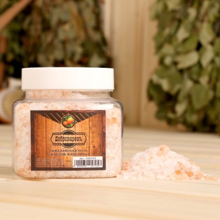 Himalayan red salt "Dobroparov" with mandarin oil, 2-5mm, 300g