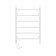 Two -heated towel rail Laris Felia CC6, 400x600 mm, 6 crossbars, left, white