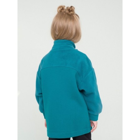 Sweatshirt for girls, height 110 cm, emerald color-3