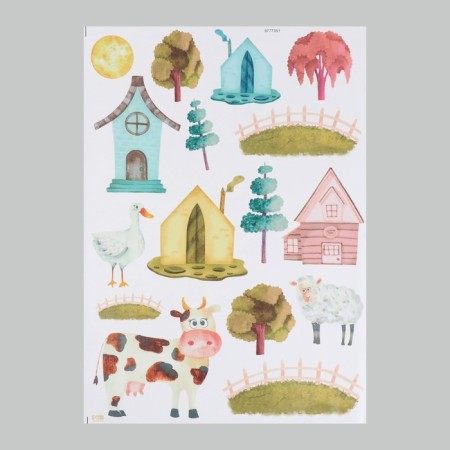 Interior color sticker "House in the village" 50x70 cm-3