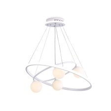 Светильник светодиодный подвесной со сменной лампой и с пультом управления Ambrella light, LineTech, FL66321, G9, 69 Вт, 5175Lum, 3000-6400К, цвет белый, белый матовый