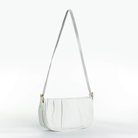 Bag Cross-Bodi with a zipper, white color-2