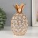 Souvenir metal, acrylic "Pineapp" gold 11.5x11.5x17 cm