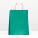 Craft package, green velvet, with twisted handles, 25 x 12 x 27 cm