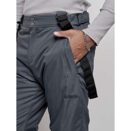 Semi-combinezone ski insulated male winter, size 56, dark gray color-12