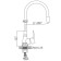Accoona A4890G-5 kitchen mixer, single-leaf, flexible spout, white/chromium