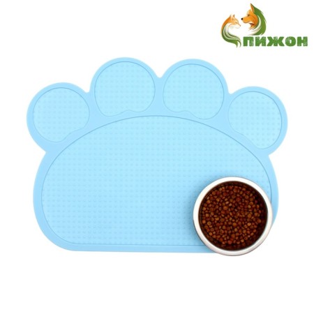 Silicone rug for a bowl, 40 x 30 cm, blue