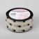Kapron tape "Peas", with velvet embossing, 25 mm × 9.1 ± 0.5 m, beige color/black