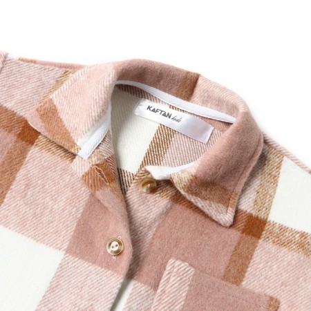 Children's shirt kaftan insulated, size 36 (134-140 cm), pink-1