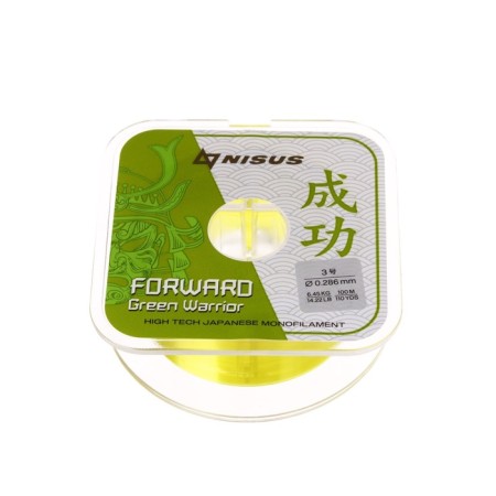 Nisus Forward Warrior fishing line, diameter 0.286 mm, test 6.45 kg, 100 m, green