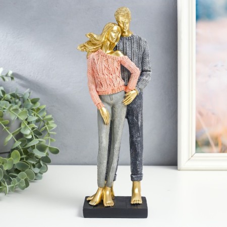 Polystone souvenir "A couple in love, in sweaters" 10.5x6.3x30 cm