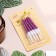 Candles in the cake "Spiral", 10 pcs, medium, 5 cm, purple metallic