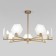 Ceiling Lamp EUROSVET MARBLE 60158/7, E14, 7x40W, 730x730 mm, brass color