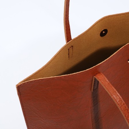 Shopper bag on magnet, brown color-4