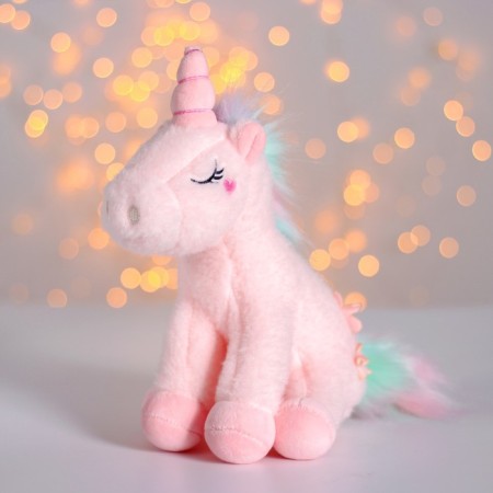Soft toy "Unicorn with flowers", Mix color