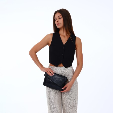 Bag-clate on the magnet, strap on the wrist, black color-7