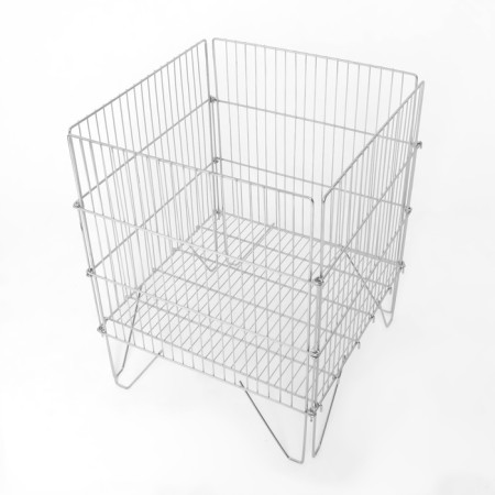 Drilling basket, collapsible, 62 × 62 × 80 cm, chromium color-2