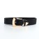 Women's belt, width 4.5 cm, black color