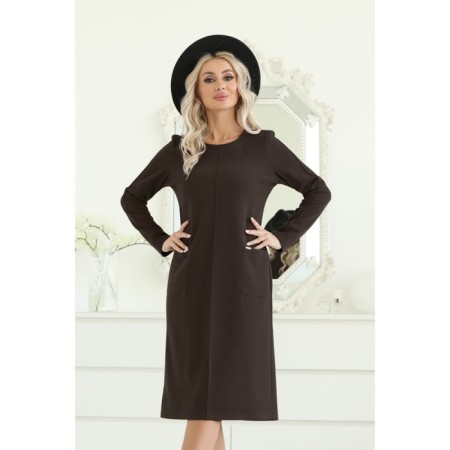 Women's dress, size 50, brown color-12