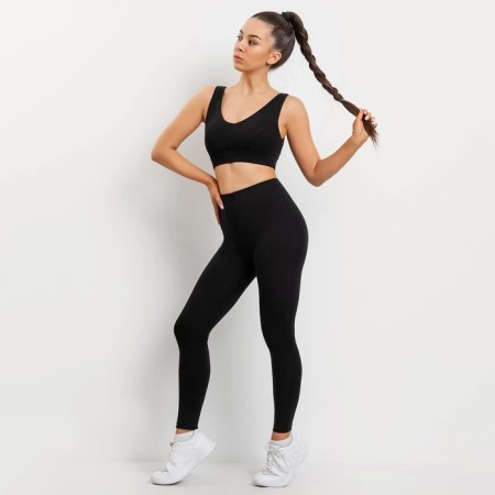 Female legins, black color, size 46 (m)-2