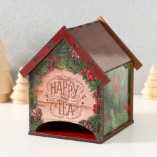 Чайный домик "Happy new Tea" 10,5х9,5х12 см МИКС