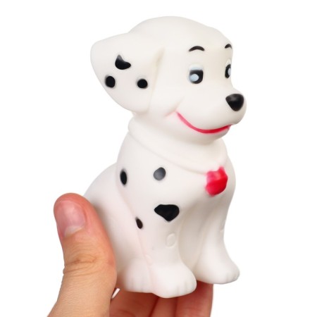 Rubber toy for the bath "Dalmatian puppy", 10 cm, with a squeak, crush me-4