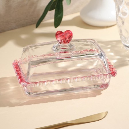 Glass oil "Rose", 17 × 10.5 cm