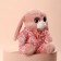 Soft toy "Bunny La Po-la in Cambinison", pink color, 20 cm