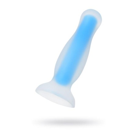 Anal plug luminous in the dark Namor Glow, waterproof, silicone, transparent, 12.5 cm
