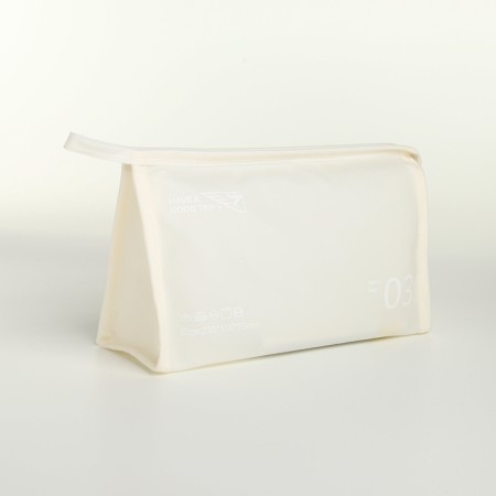 Cosmetic bag with lightning, white color