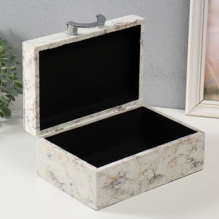 Casket wood to the leatherette "stone" 24x16x10.3 cm-4
